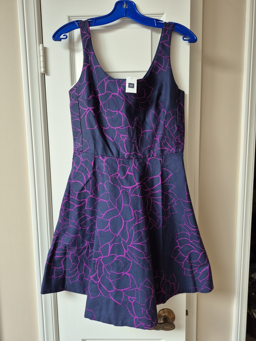 Gap Fit & Flair Cotton Lined Floral Dress With Pockets, Size 4, New With Tags